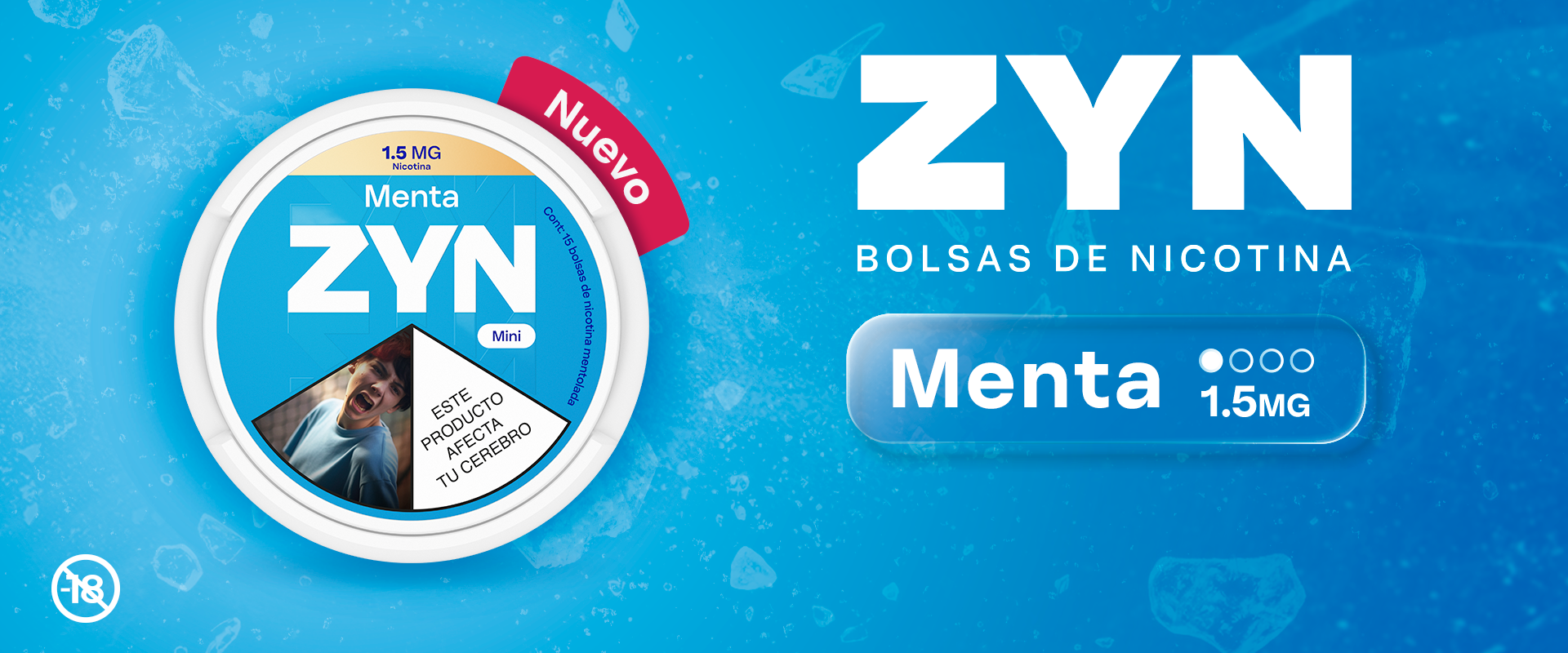 Hombre subiendo a un avion sosteniendo una lata de bolsas de nicotina Zyn